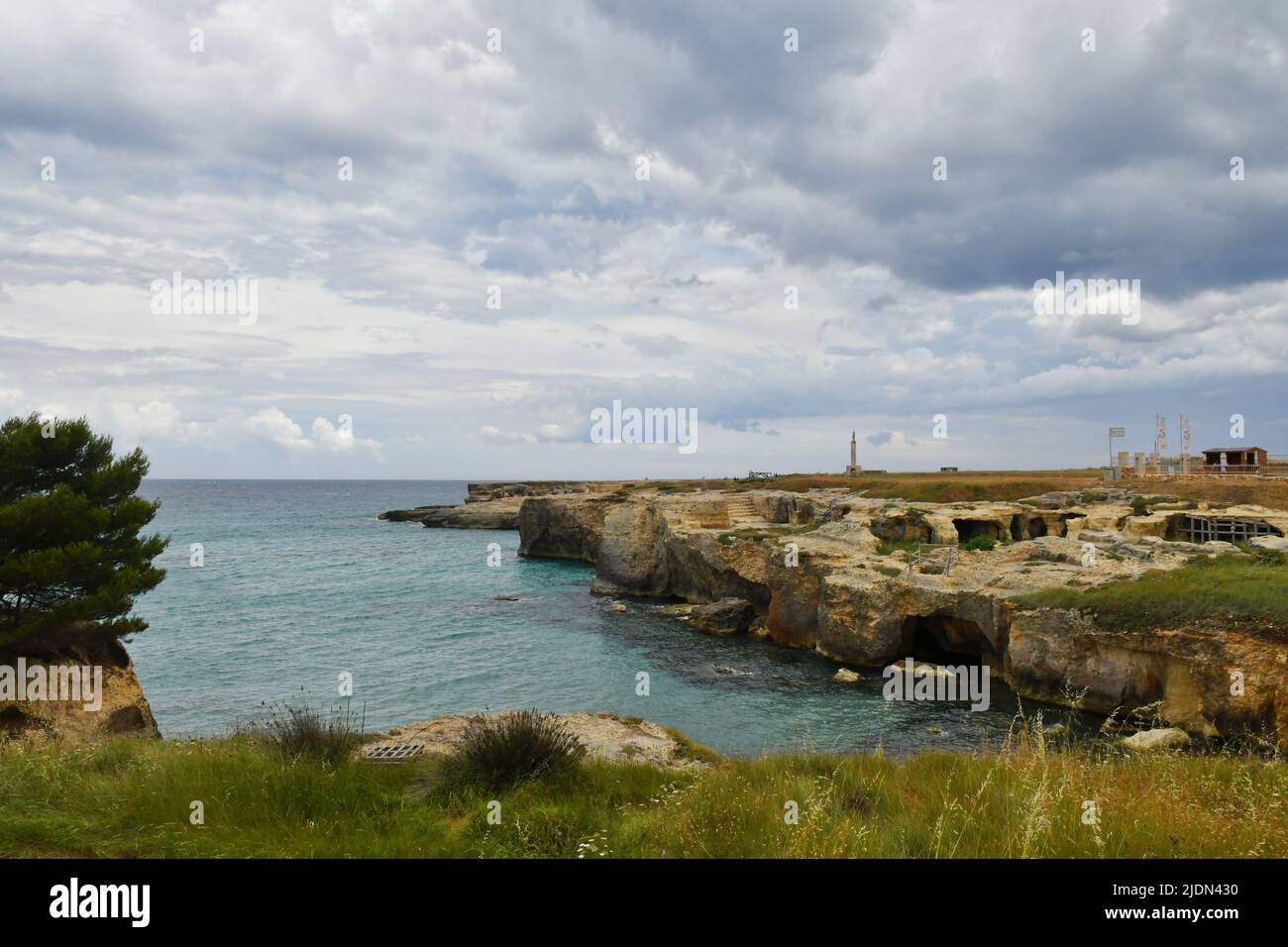 The coast of Santa Maria di Leuca, city in Puglia region, Italy. Stock Photo