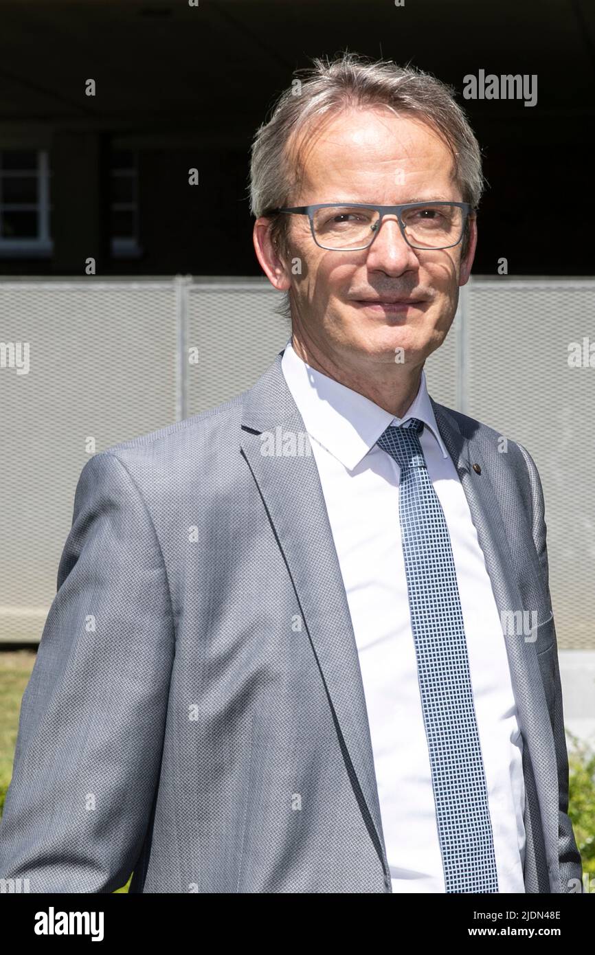 KU Leuven rector Luc Sels poses for the photographer during a ceremony ...