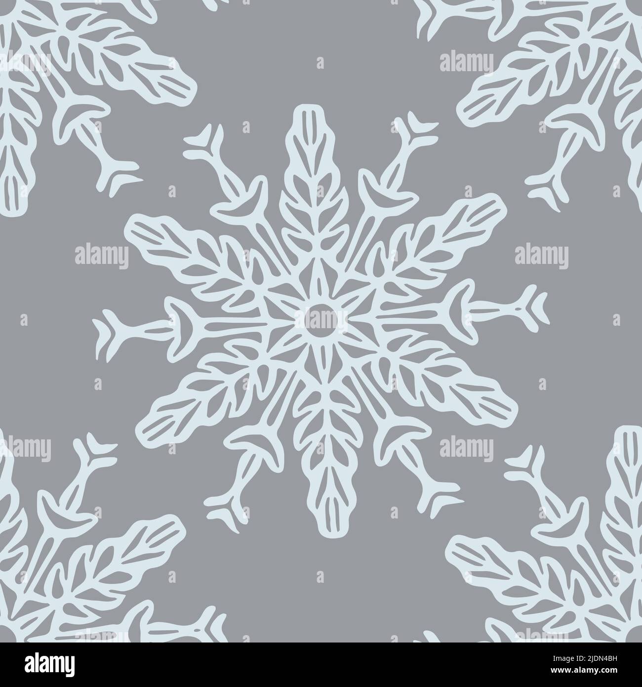 Premium Vector  Hand drawn simple seamless pattern with snowflakes  christmas vector for wrapping paper fabric print background design