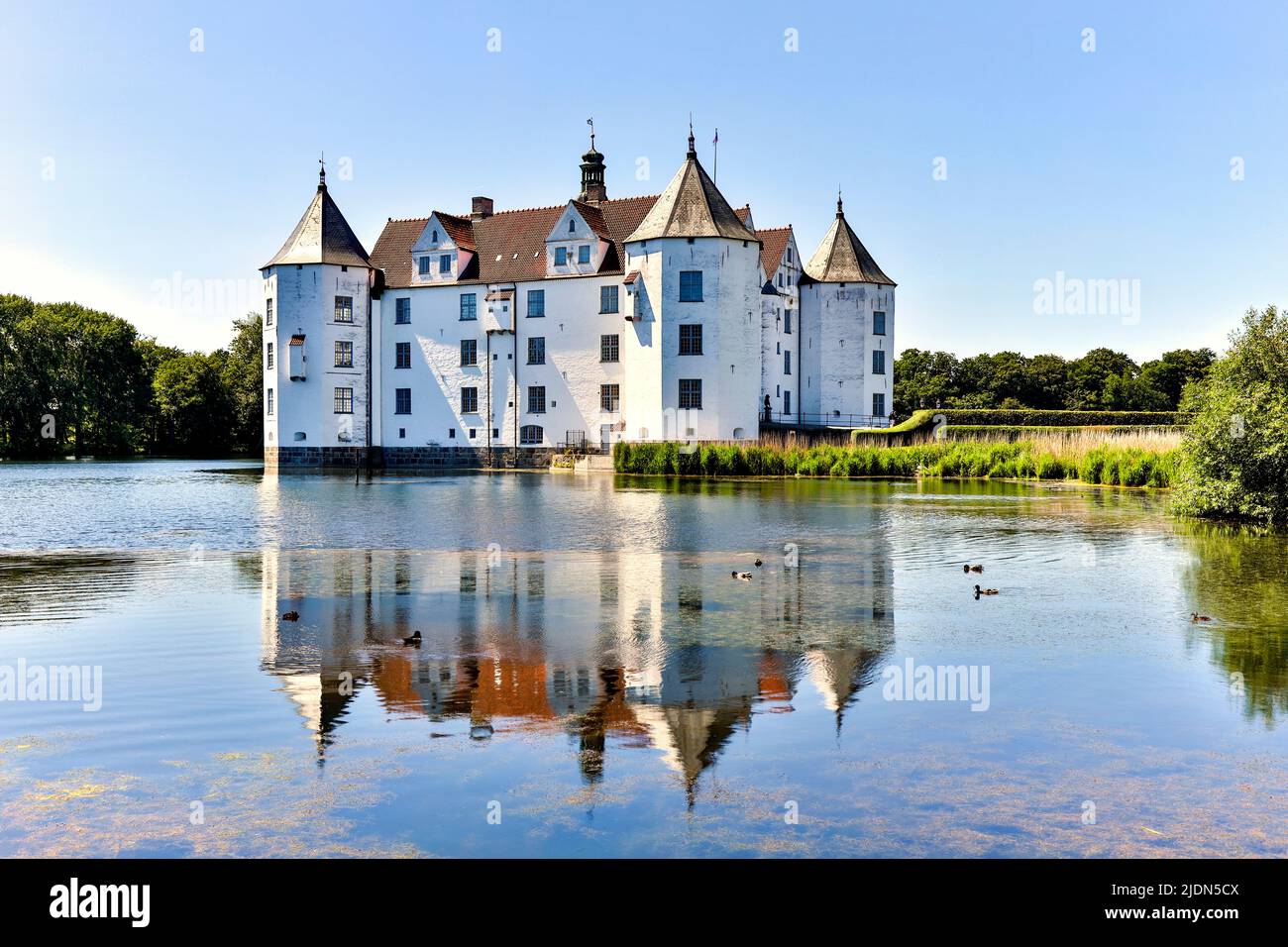 The aristocracy used to reside at Glücksburg Castle, today the guests have an impressive backdrop and an insight into art -historical treasures. Stock Photo