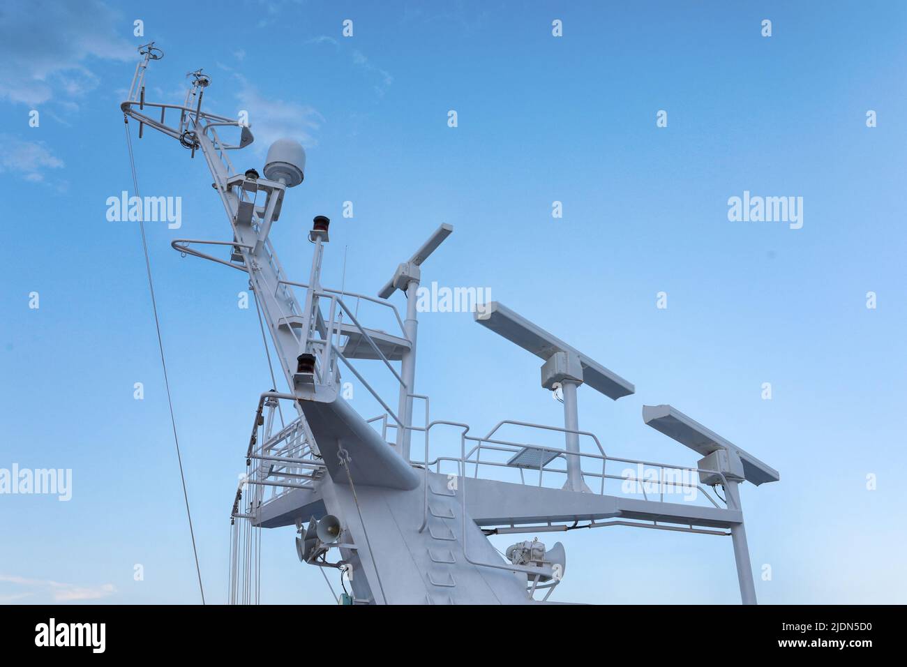 Radar of a ship, ship radar for safe passage on the sea Stock Photo Alamy