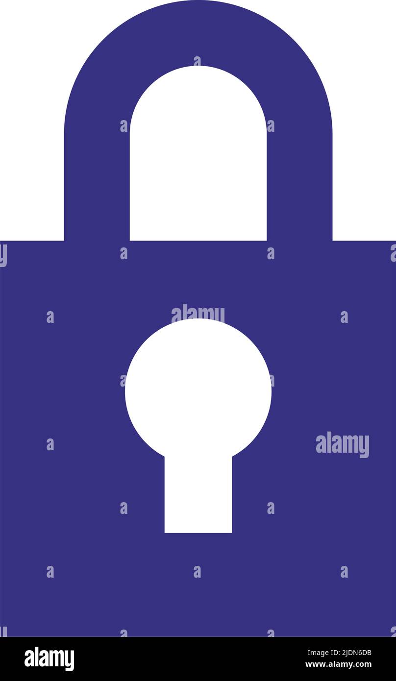 blue padlock silhouette Stock Vector Image & Art - Alamy