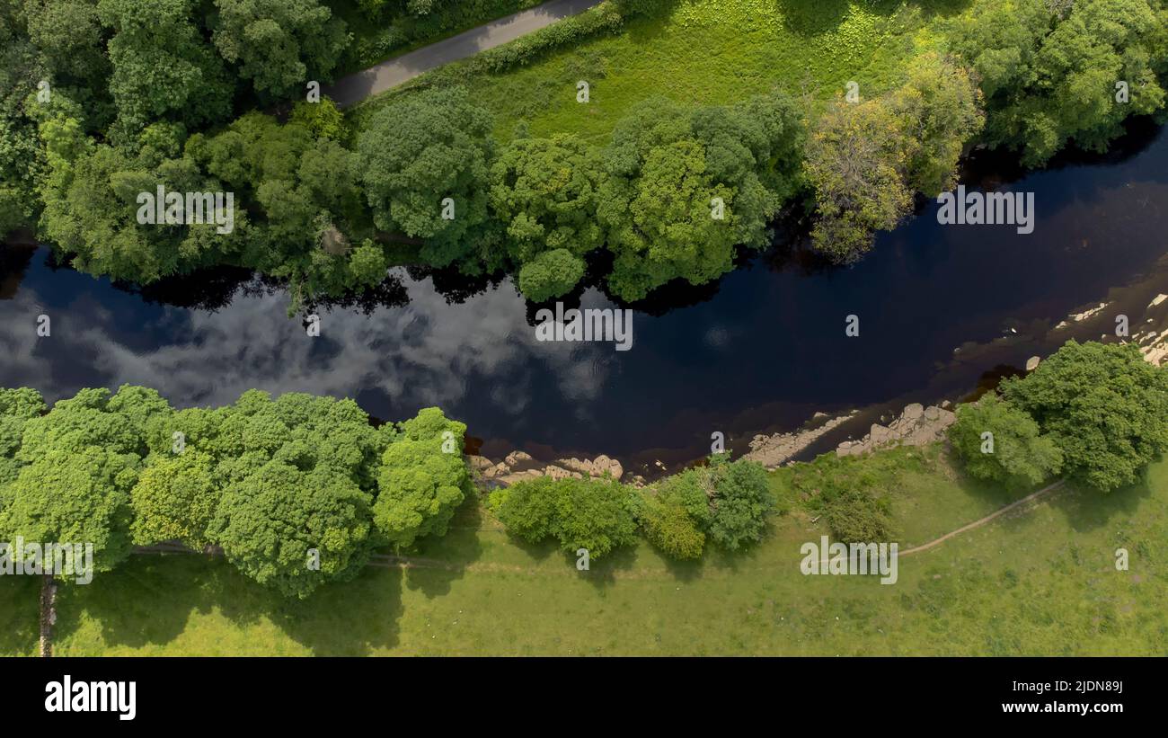 The River Tees in Barnard Castle in County Durham, UK Stock Photo - Alamy