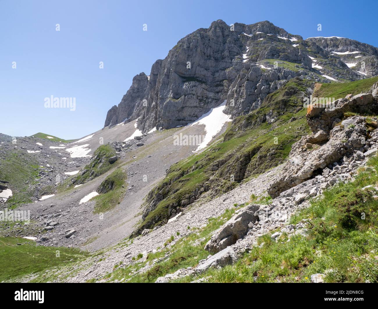 The inaccessible north face of Mount Astraka one of the peaks of the Timfi  massif in the Pindus Mountains of northern Greece Stock Photo - Alamy
