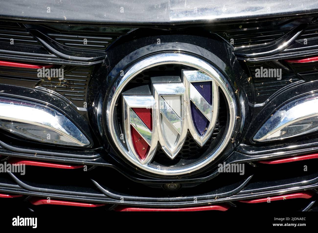 Buick logo on a car, Niagara-on-the-Lake, Niagara Peninsula, Ontario province, Canada, North America Stock Photo