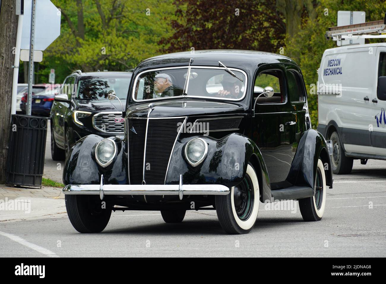 Classic automobile, Niagara-on-the-Lake, Niagara Peninsula, Ontario province, Canada, North America Stock Photo