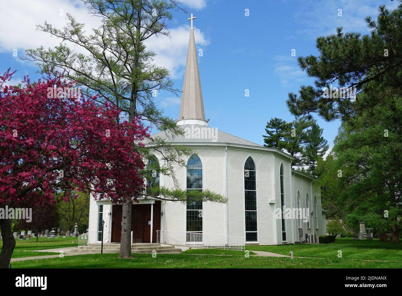 St. Vincent de Paul Roman Catholic Church, Niagara-on-the-Lake, Niagara Peninsula, Ontario province, Canada, North America Stock Photo