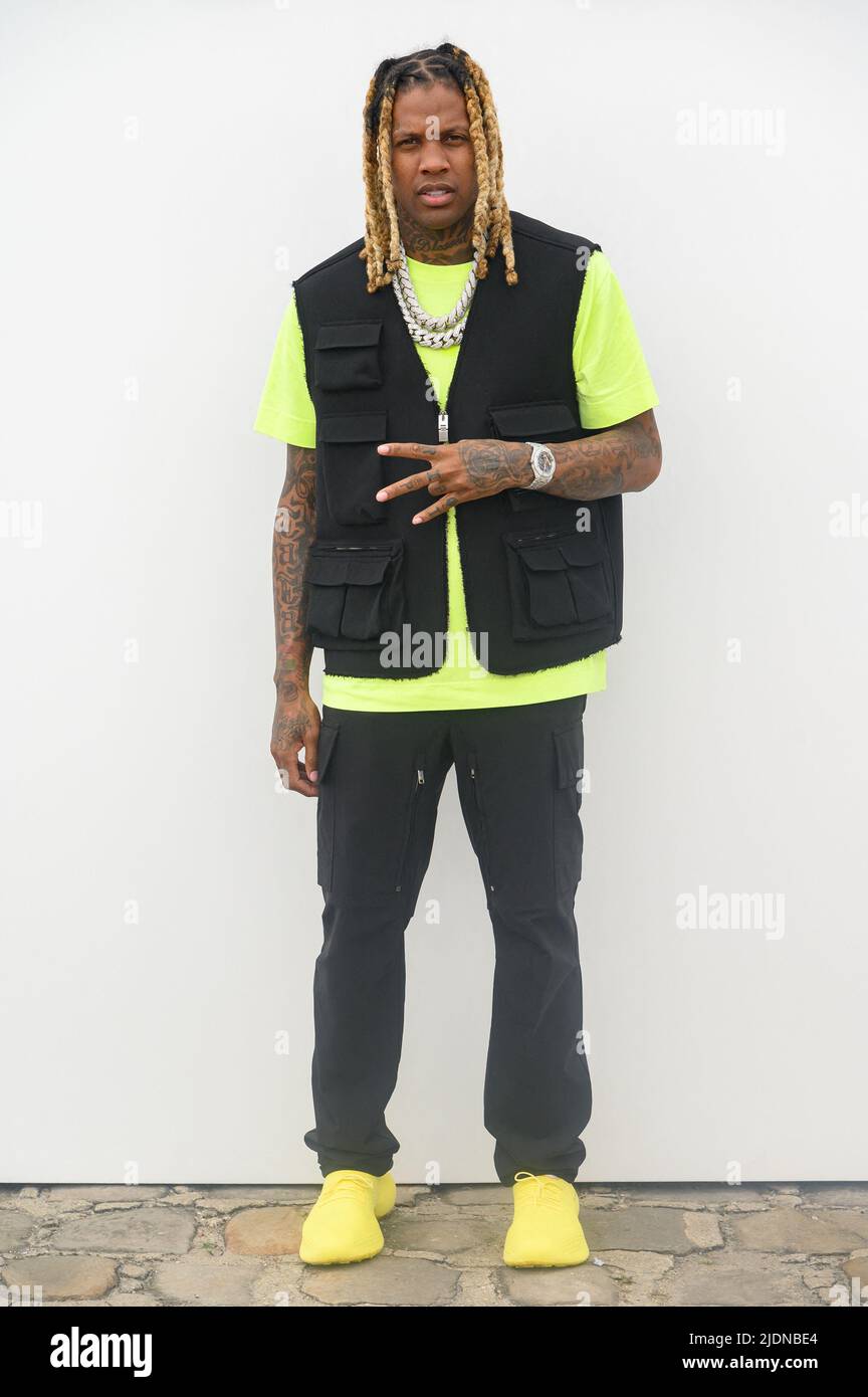 Lil Durk attends the Givenchy Menswear Spring Summer 2023 show as part of  Paris Fashion Week on June 22, 2022 in Paris, France. Photo by Laurent  Zabulon/ABACAPRESS.COM Stock Photo - Alamy