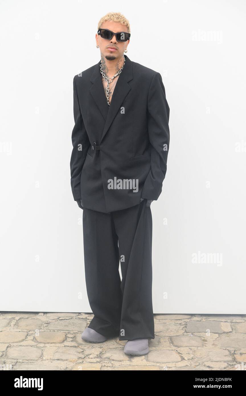 J Balvin attends the Givenchy Menswear Spring Summer 2023 show as part of  Paris Fashion Week on June 22, 2022 in Paris, France. Photo by Laurent  Zabulon/ABACAPRESS.COM Stock Photo - Alamy