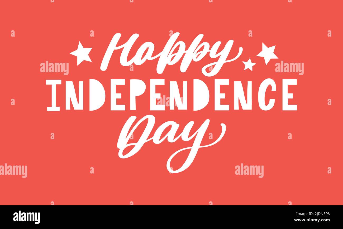 4th of july independence day lettering Stock Vector Image & Art - Alamy