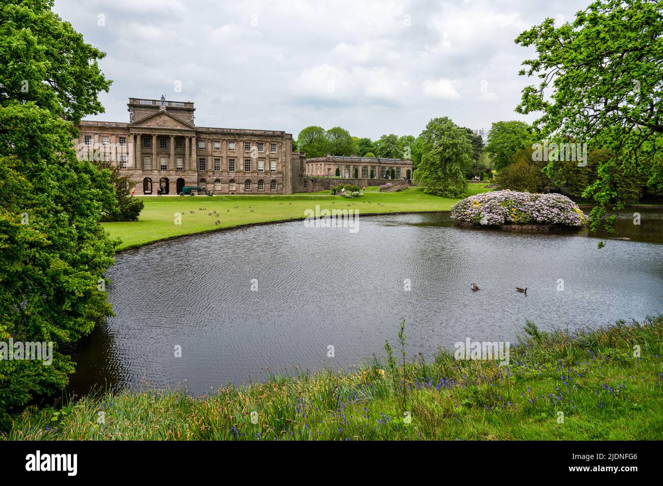 Disley, England- May 15, 2022: National Trust Lyme Park House and Gardens near Manchester. Stock Photo