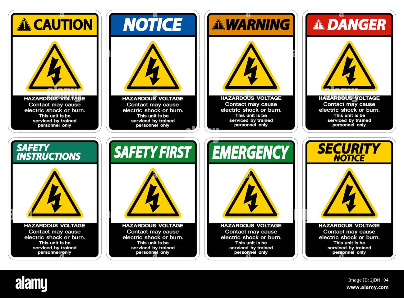 Hazardous Voltage Contact May Cause Electric Shock Or Burn Sign On
