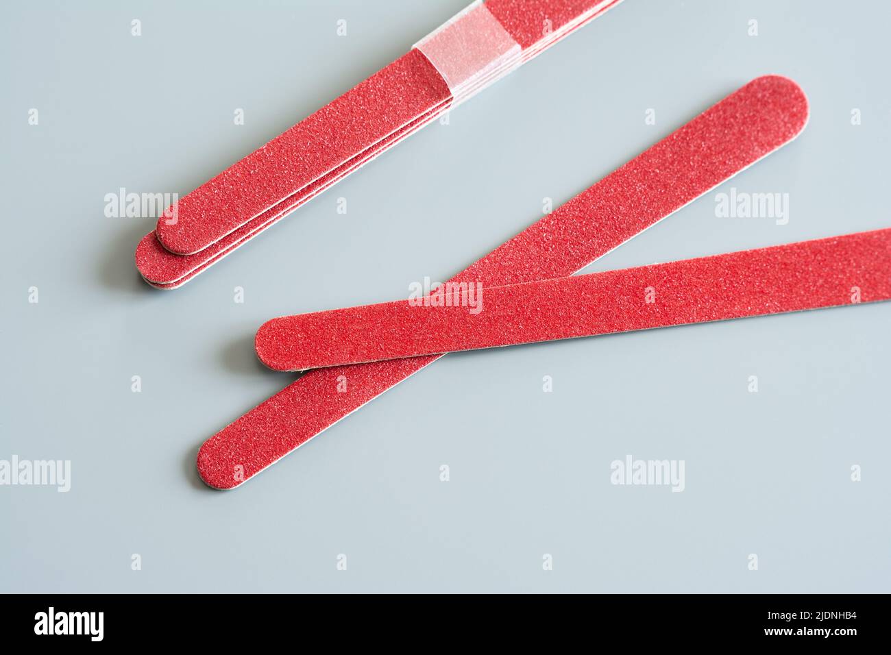Cardboard red nail files Stock Photo Alamy