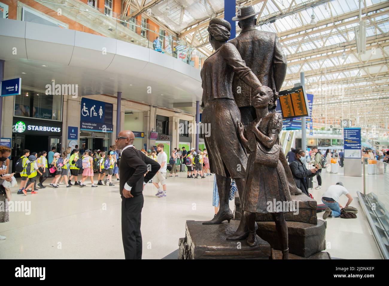 22nd June 2022. London, UK. The National Windrush Monument in Waterloo ...