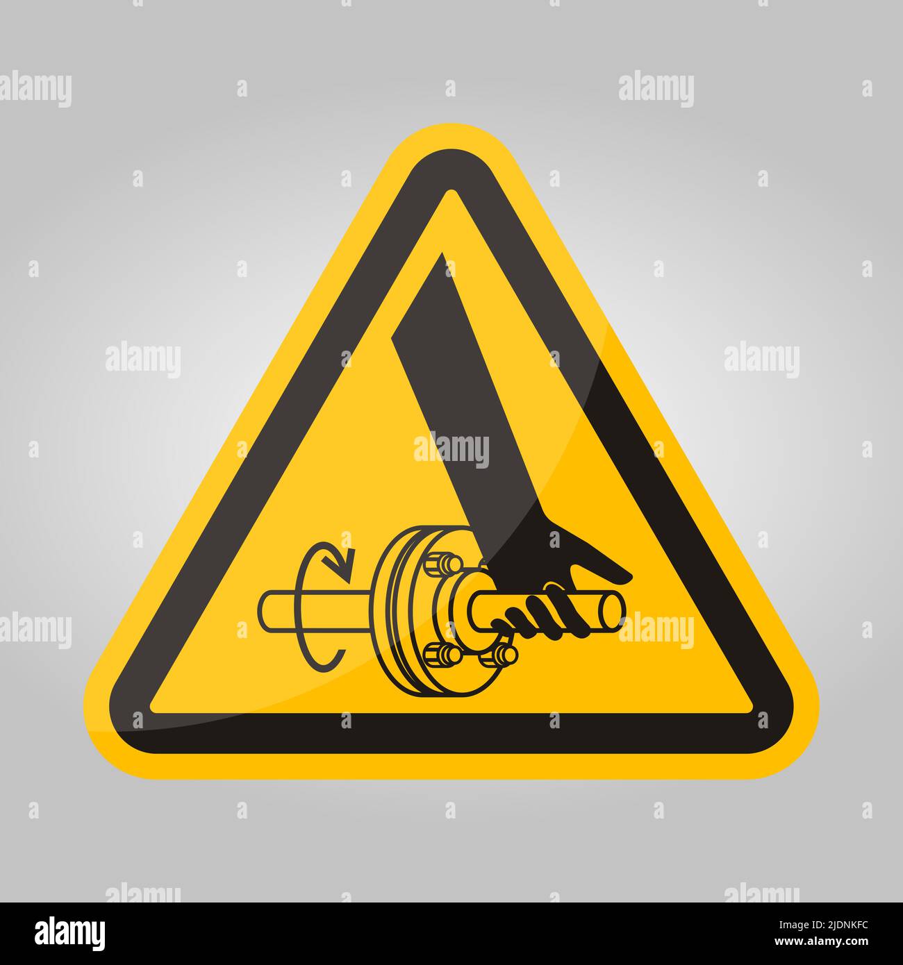 Entanglement Of Hand Rotating Shaft Symbol Sign Isolate On White