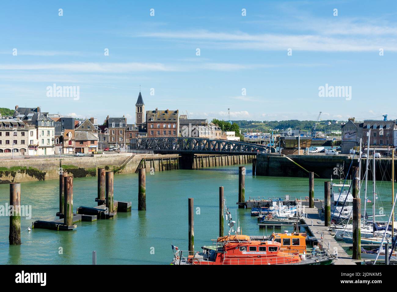 Dieppe, France, the harbour. View of the Colbert bridge Stock Photo Alamy