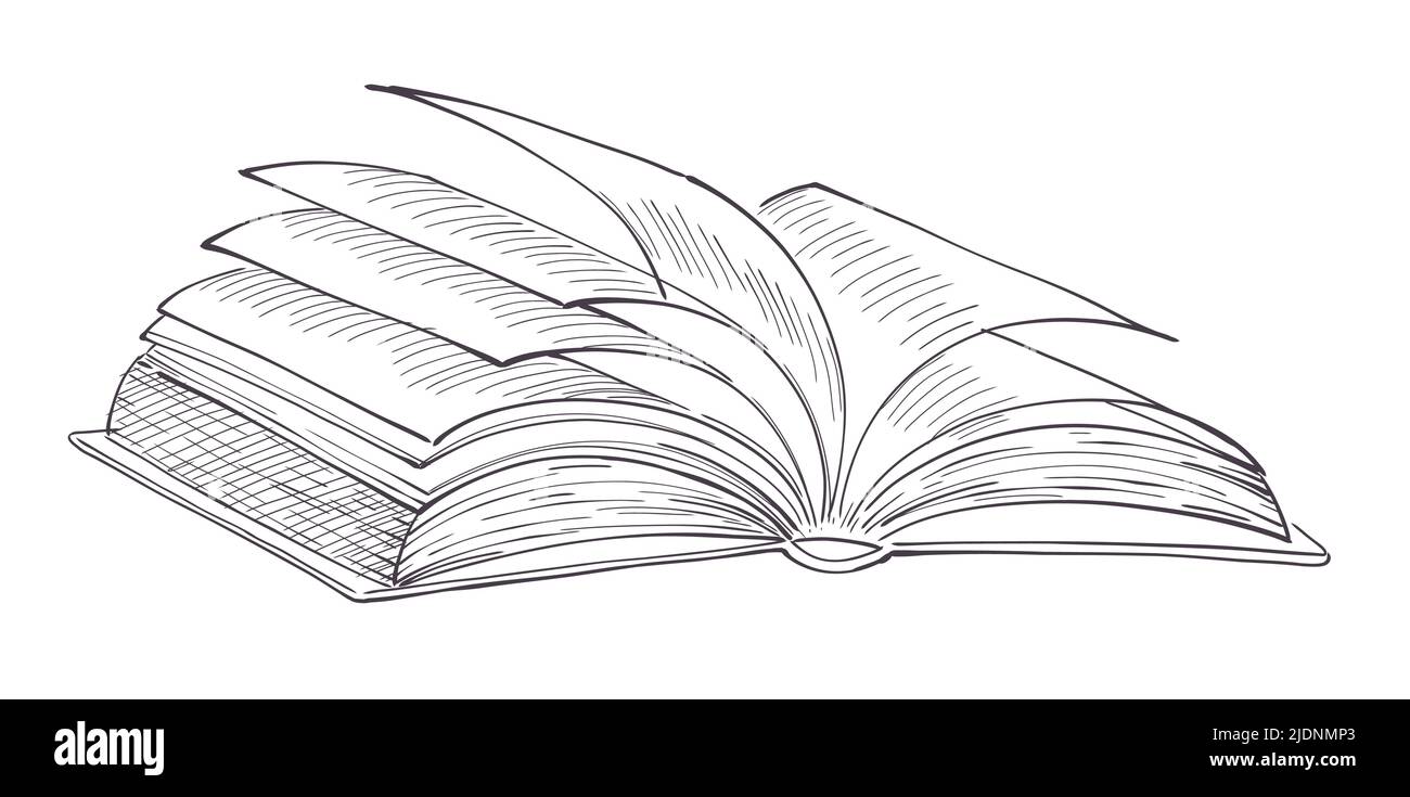 Books vector hand drawn illustration sketch style Stock Vector Image ...