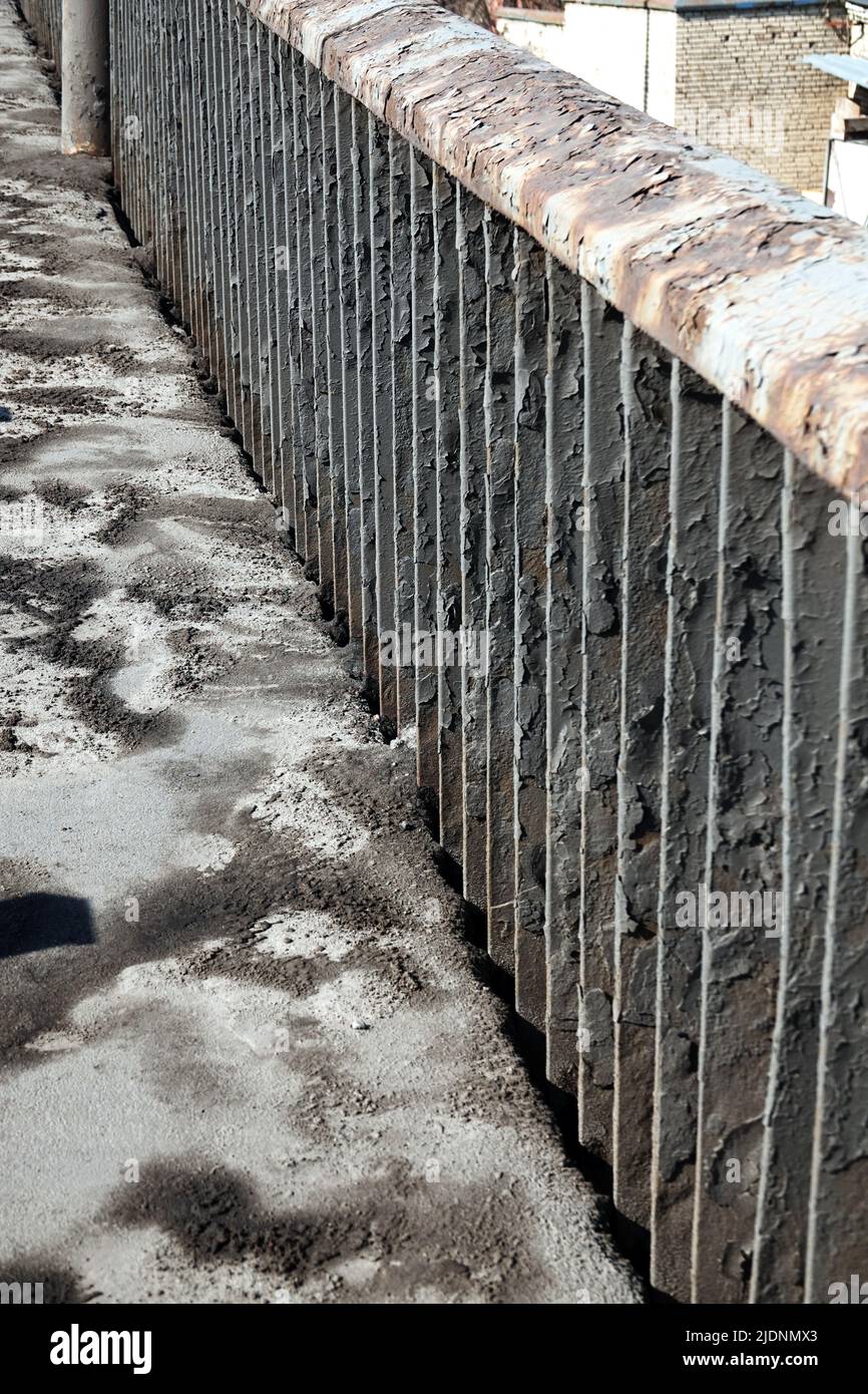 Kiev, Ukraine March 18, 2020: South bridge over the Dnieper River, aging, rusting and requiring repair Stock Photo