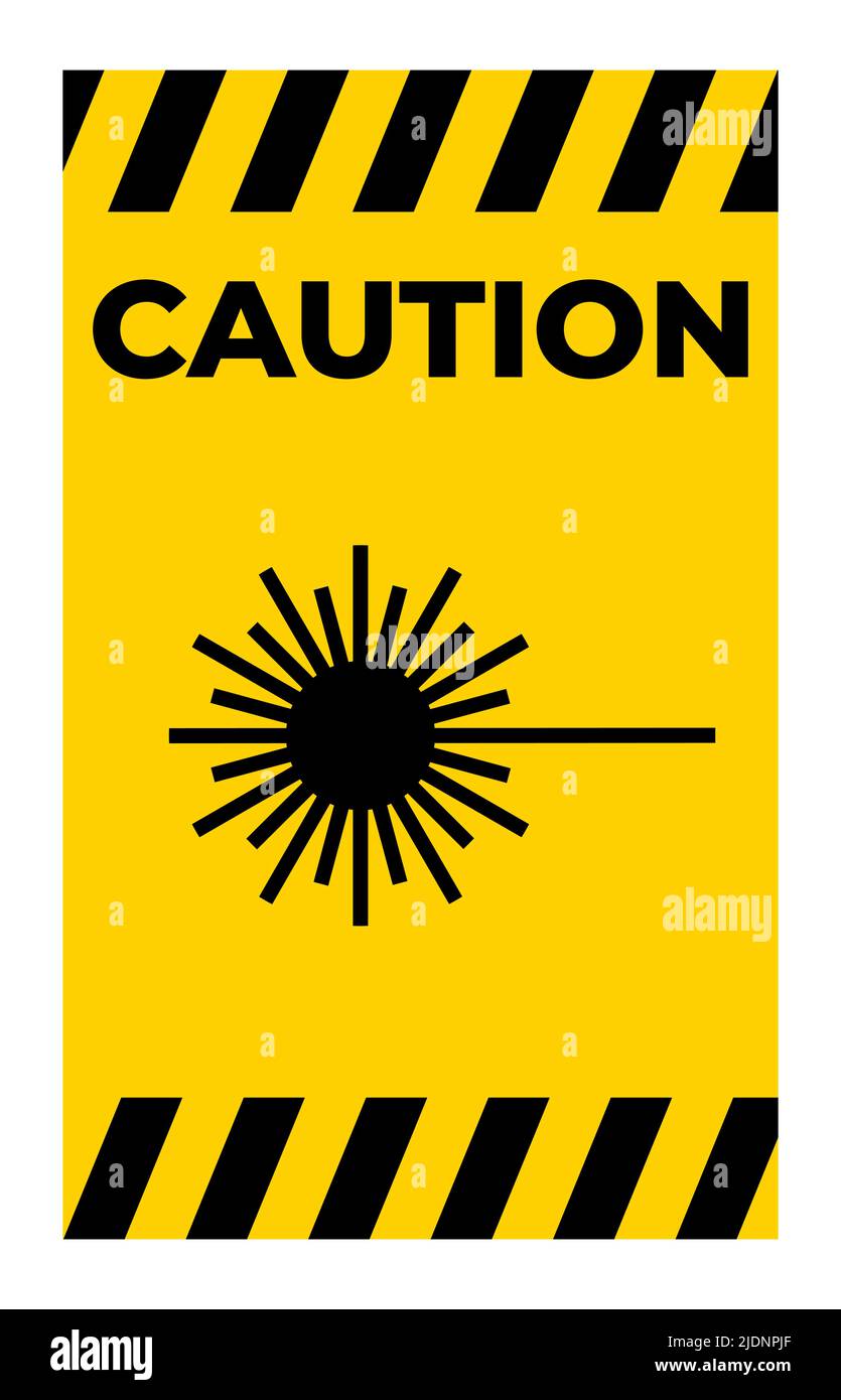 Beware Laser Beam Symbol Sign Isolate On White Background,Vector ...