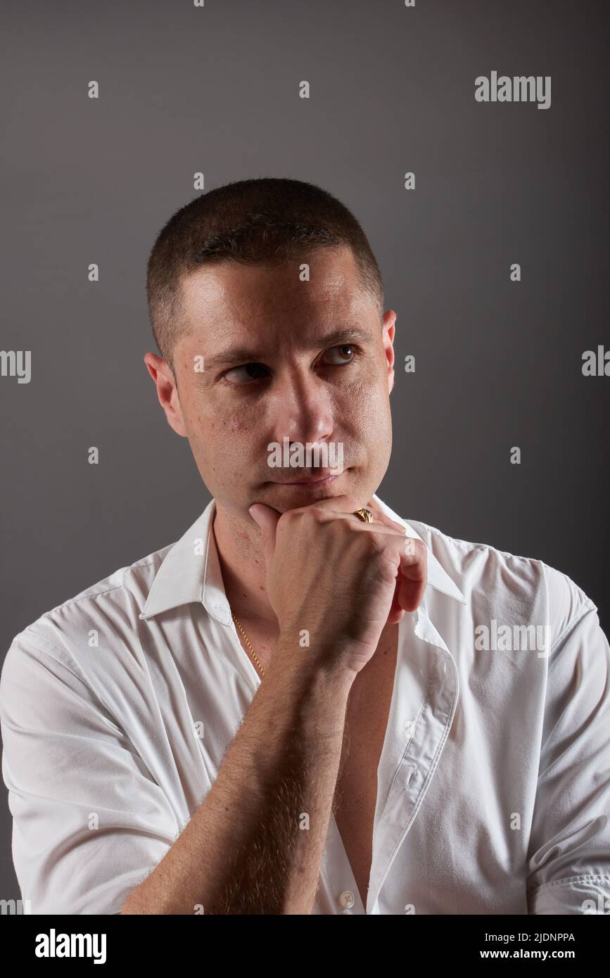 Back of man in polo shirt hi-res stock photography and images - Alamy