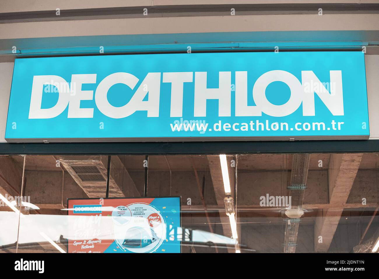 May 2022, Antalya, Turkey: Decathlon - famous french sport and leisure  equipment store. Popular retail brand in clothes for hiking and activity  Stock Photo - Alamy