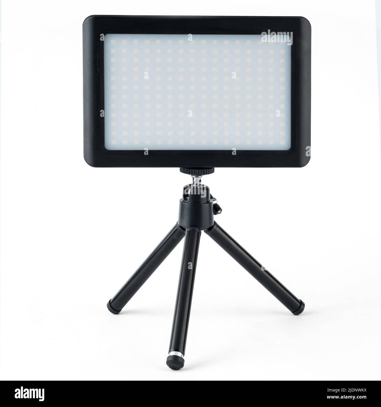 LED panel for video filming, LED lamp on a white background on a tripod Stock Photo Alamy