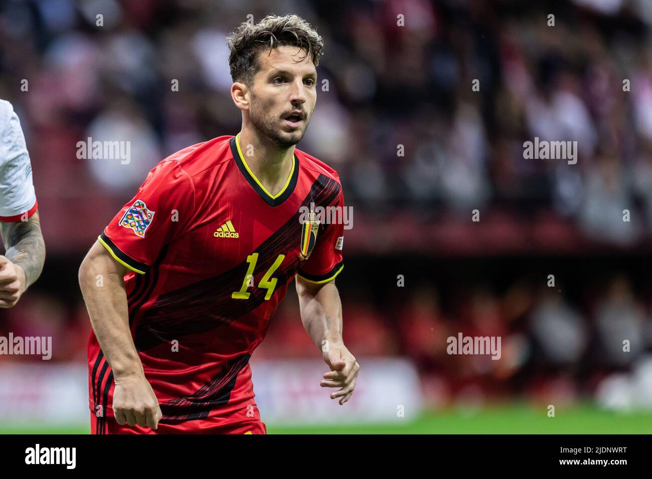 Warsaw, Poland. 14th June, 2022. Dries Mertens of Belgium seen in action during the UEFA Nations League, League A Group 4 match between Poland and Belgium at PGE National Stadium.(Final score; Poland 0:1 Belgium) (Photo by Mikolaj Barbanell/SOPA Images/Sipa USA) Credit: Sipa USA/Alamy Live News Stock Photo