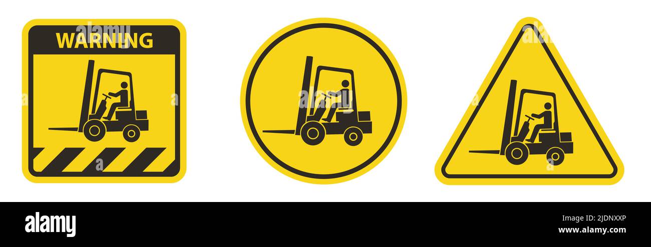Forklift Point Left Symbol Sign Isolate On White Background,Vector Illustration Stock Vector
