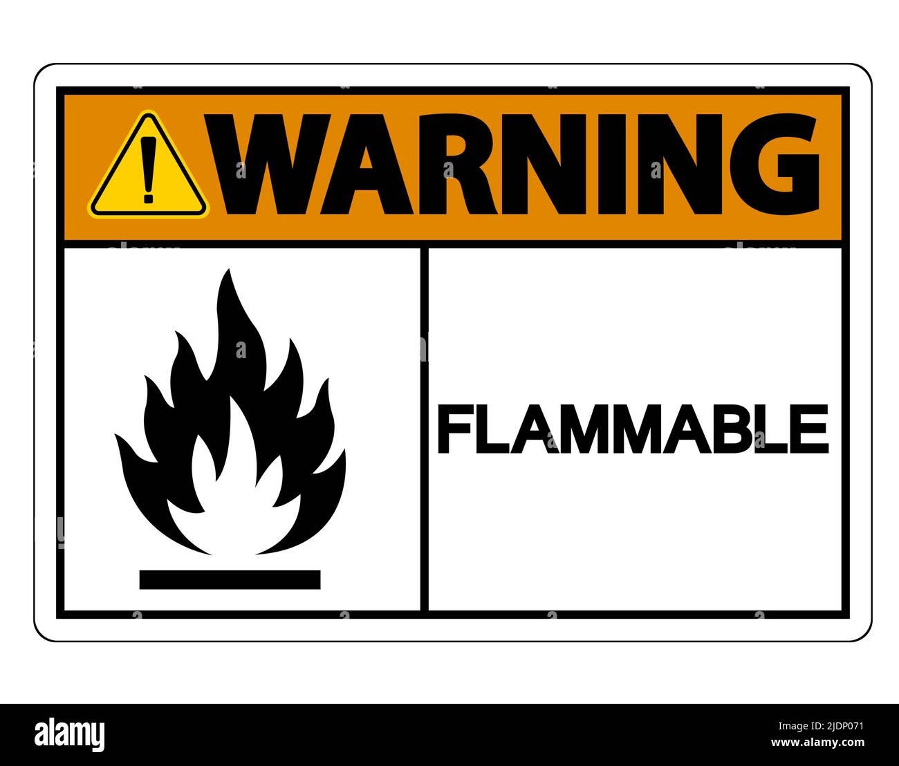 Warning Flammable Symbol Sign on white background,Vector Illustration