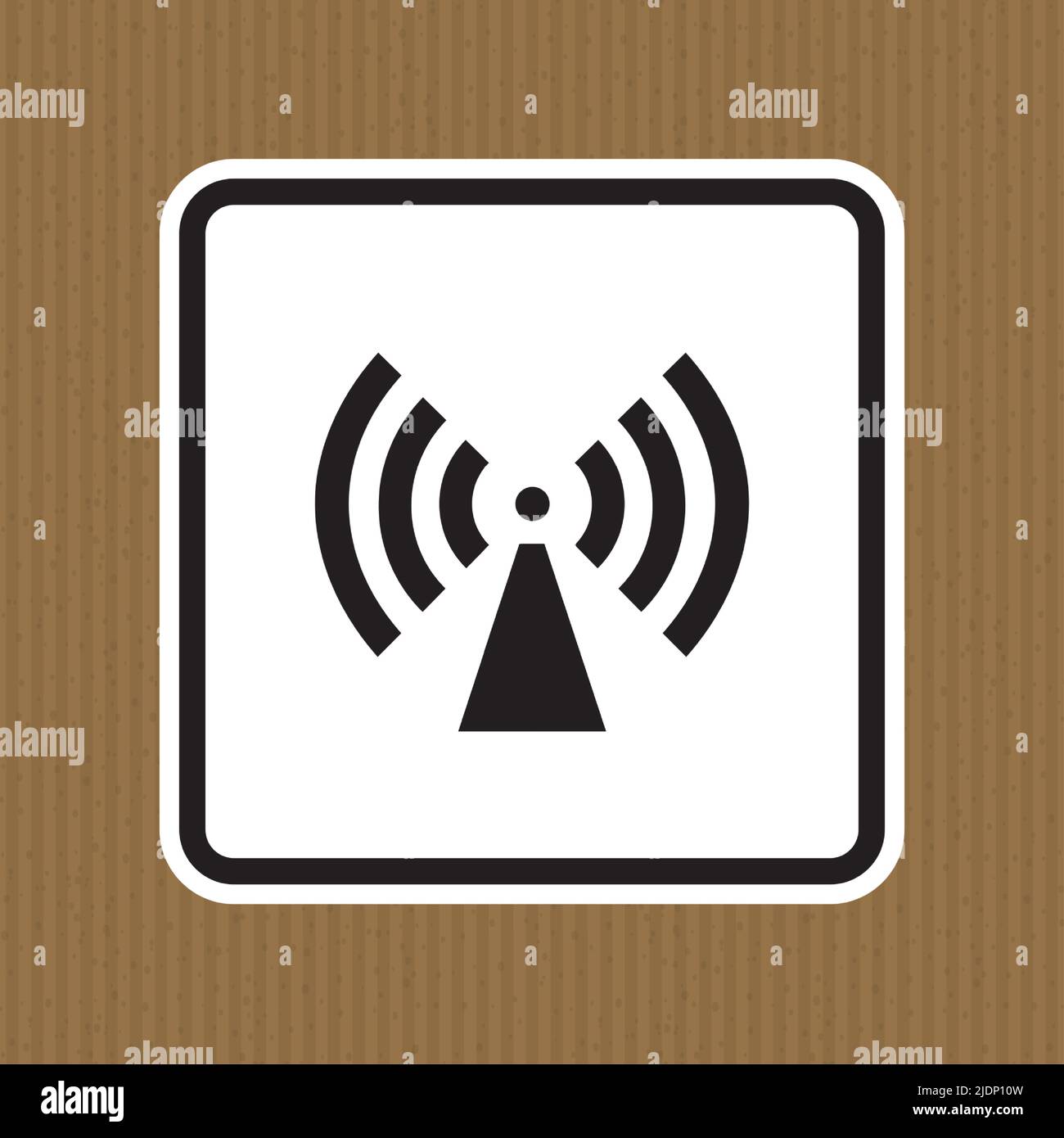 Beware Non-Ionizing Radiation Symbol sign Isolate On White Background,Vector Illustration Stock Vector