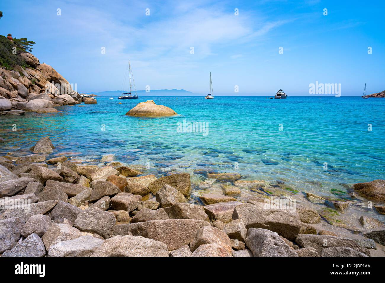 Cannelle Beach on the paradise Giglio Island, Tuscany, Italy, Stock Photo