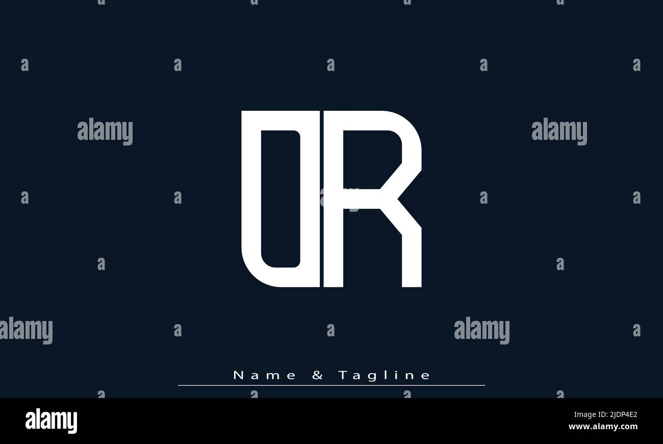 Alphabet letters Initials Monogram logo DR , RD Stock Vector