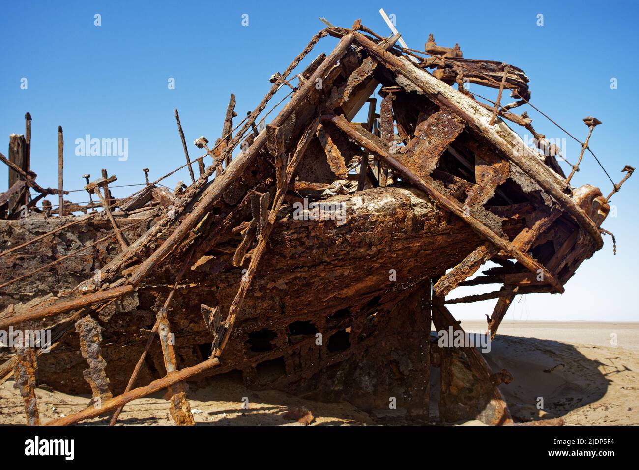 Eduard Bohlen, a ship that was wrecked on the Skeleton Coast of Namibia, Southwest Africa Stock Photo