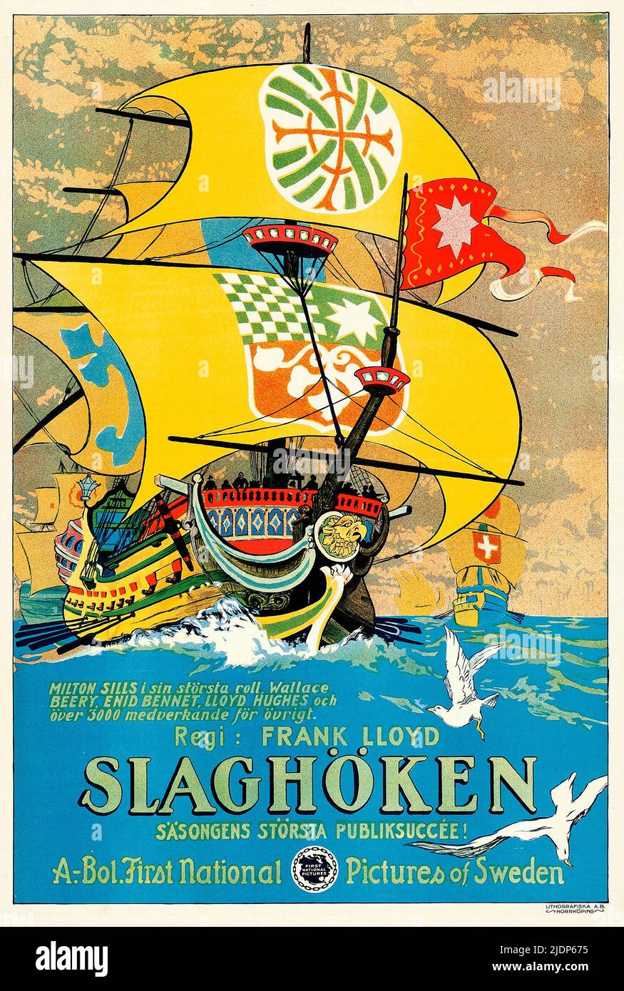 Slaghöken - The Sea Hawk (First National, 1924). Swedish film poster Stock Photo