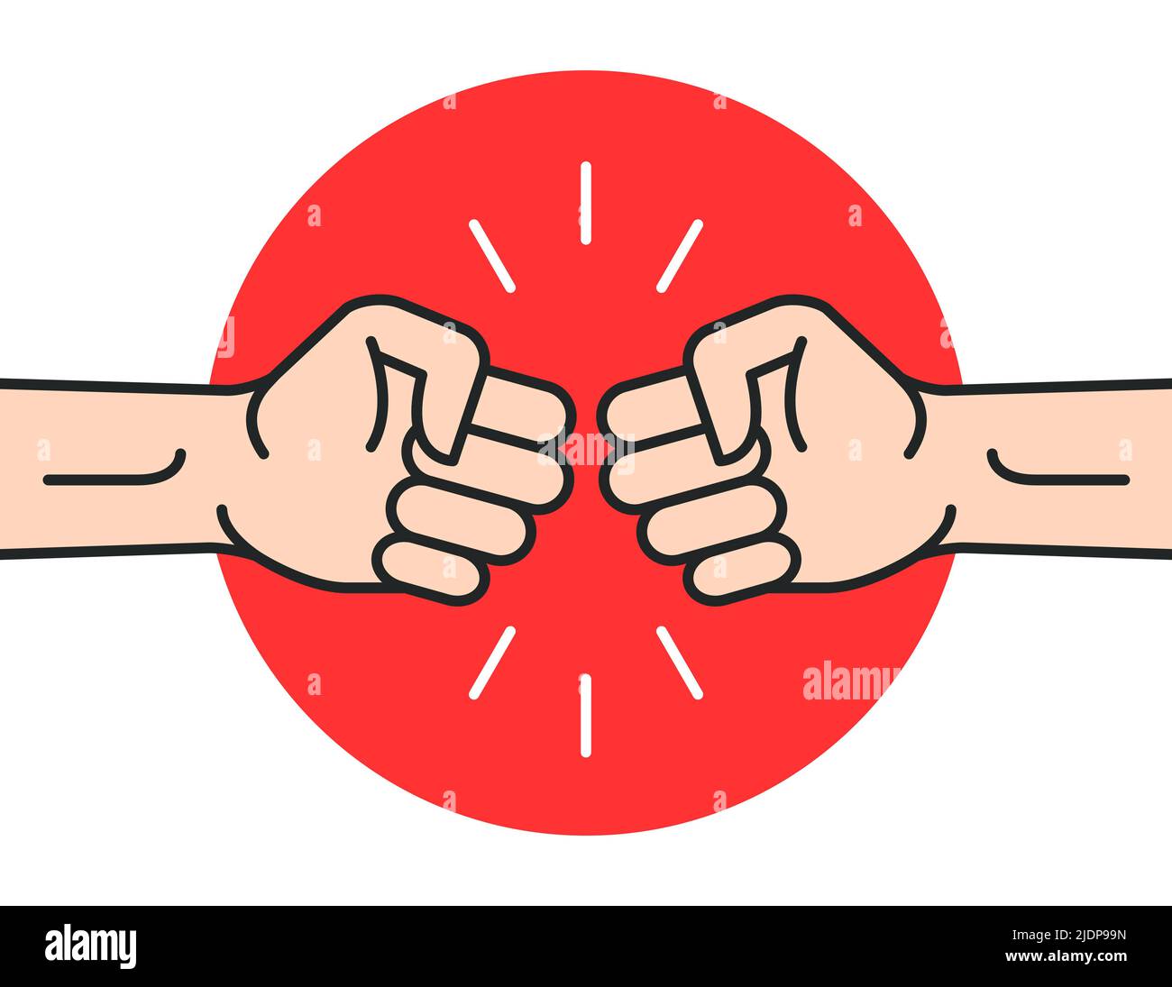 Fist bump icon hand. Strong fight vector friendship bro flat fist bump icon  desing Stock Vector Image & Art - Alamy