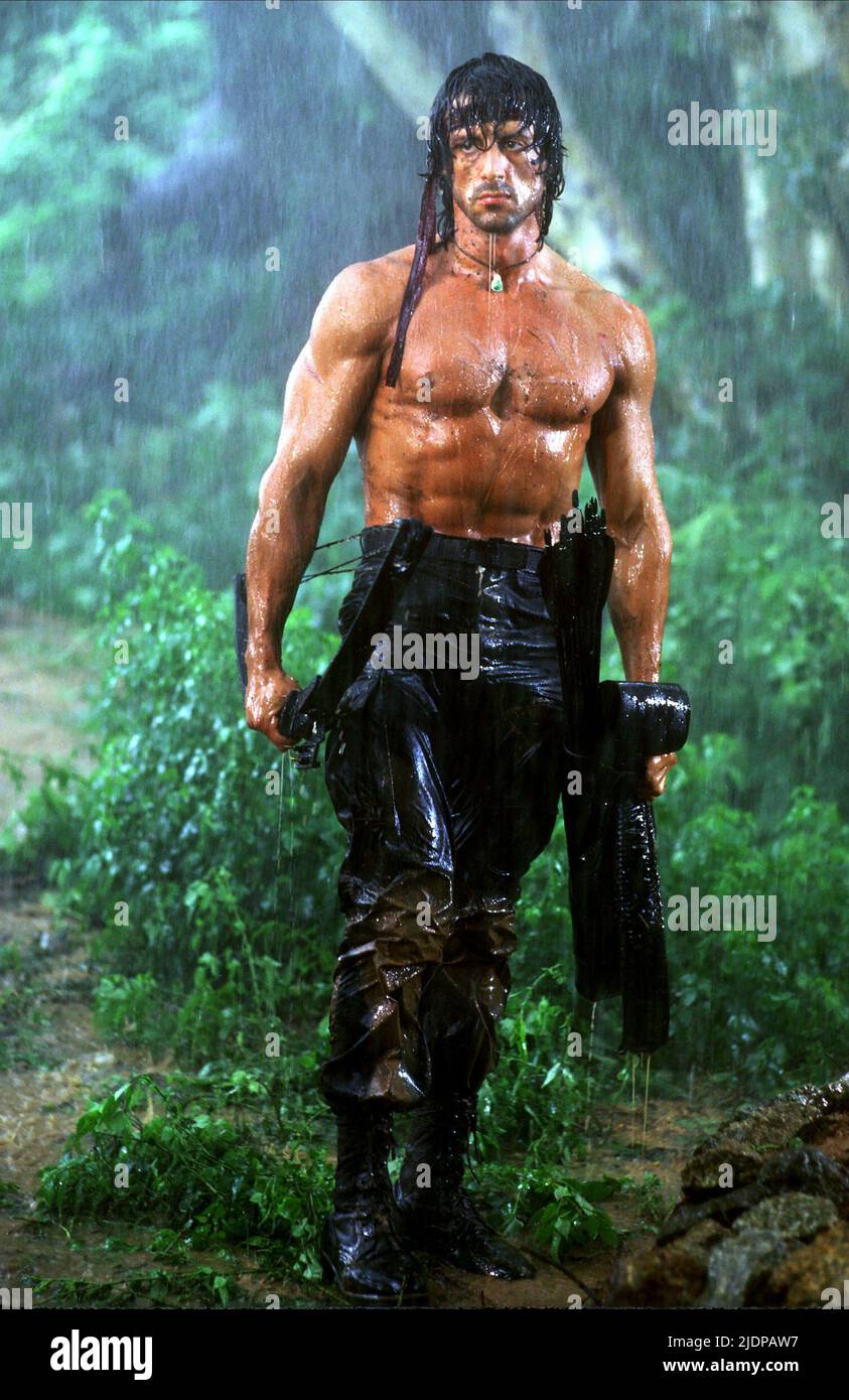 SYLVESTER STALLONE, RAMBO: FIRST BLOOD PART II, 1985 Stock Photo