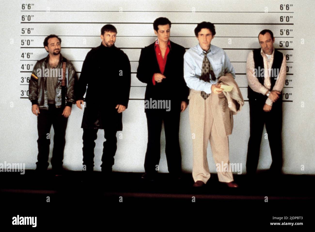 POLLAK,BALDWIN,TORO,BYRNE,SPACEY, THE USUAL SUSPECTS, 1995 Stock Photo