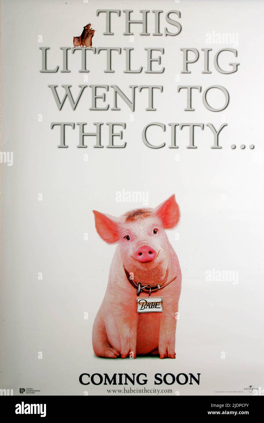 BABE POSTER, BABE: PIG IN THE CITY, 1998 Stock Photo