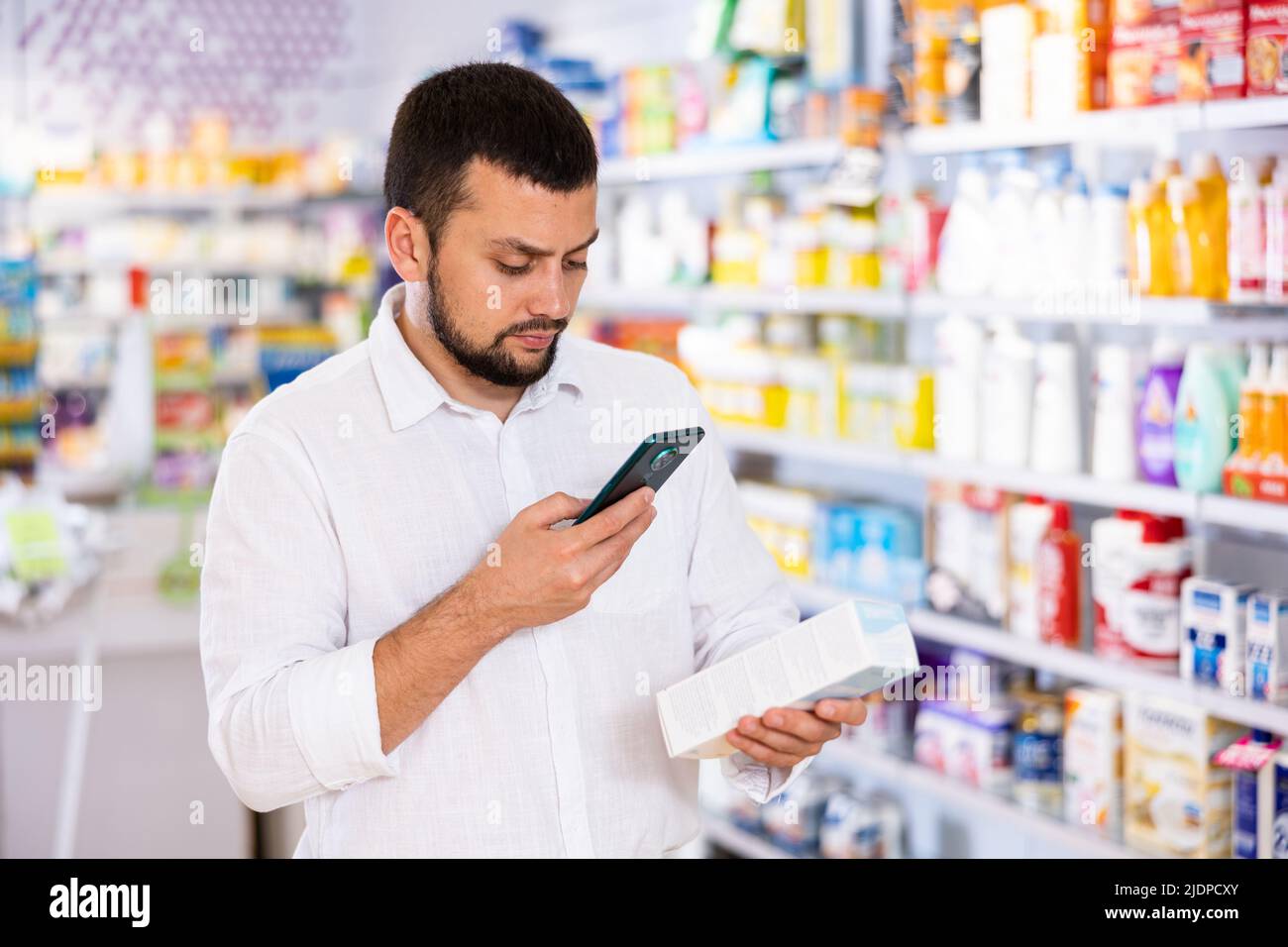 Man choosing product using hi-res stock photography and images - Alamy