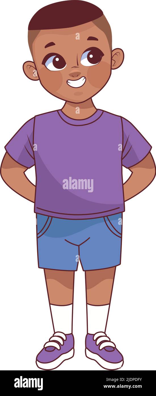 afro little boy character Stock Vector Image & Art - Alamy