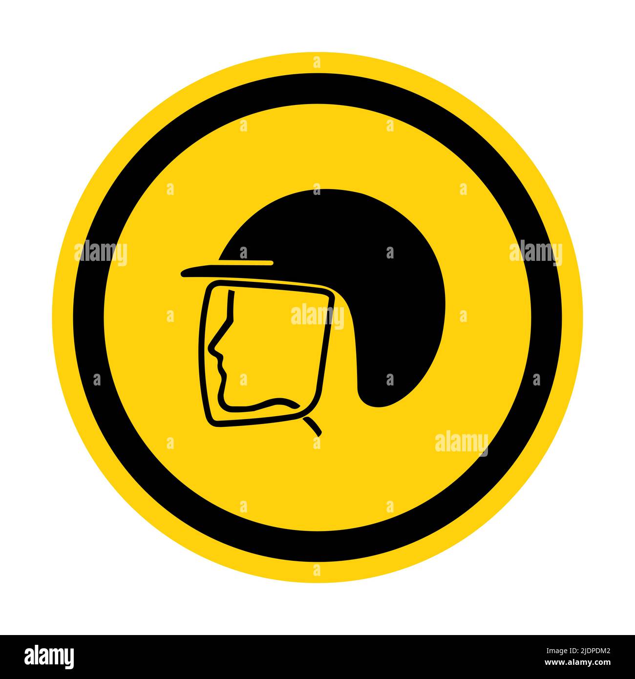 Wear Safety Helmet Symbol Isolate On White Background,Vector