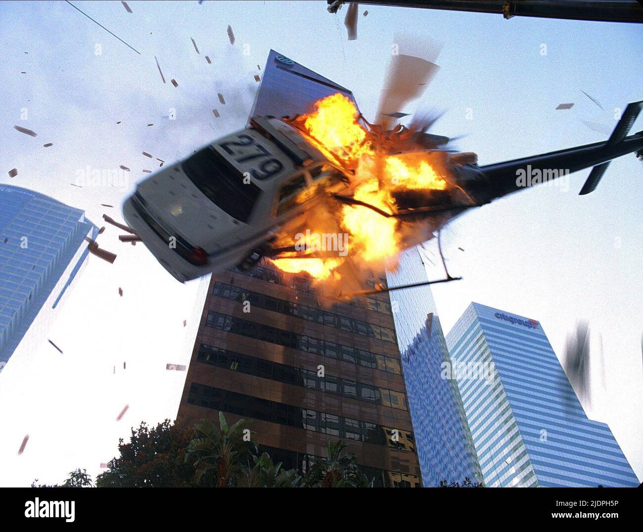 CAR,COLLIDE, LIVE FREE OR DIE HARD, 2007, Stock Photo