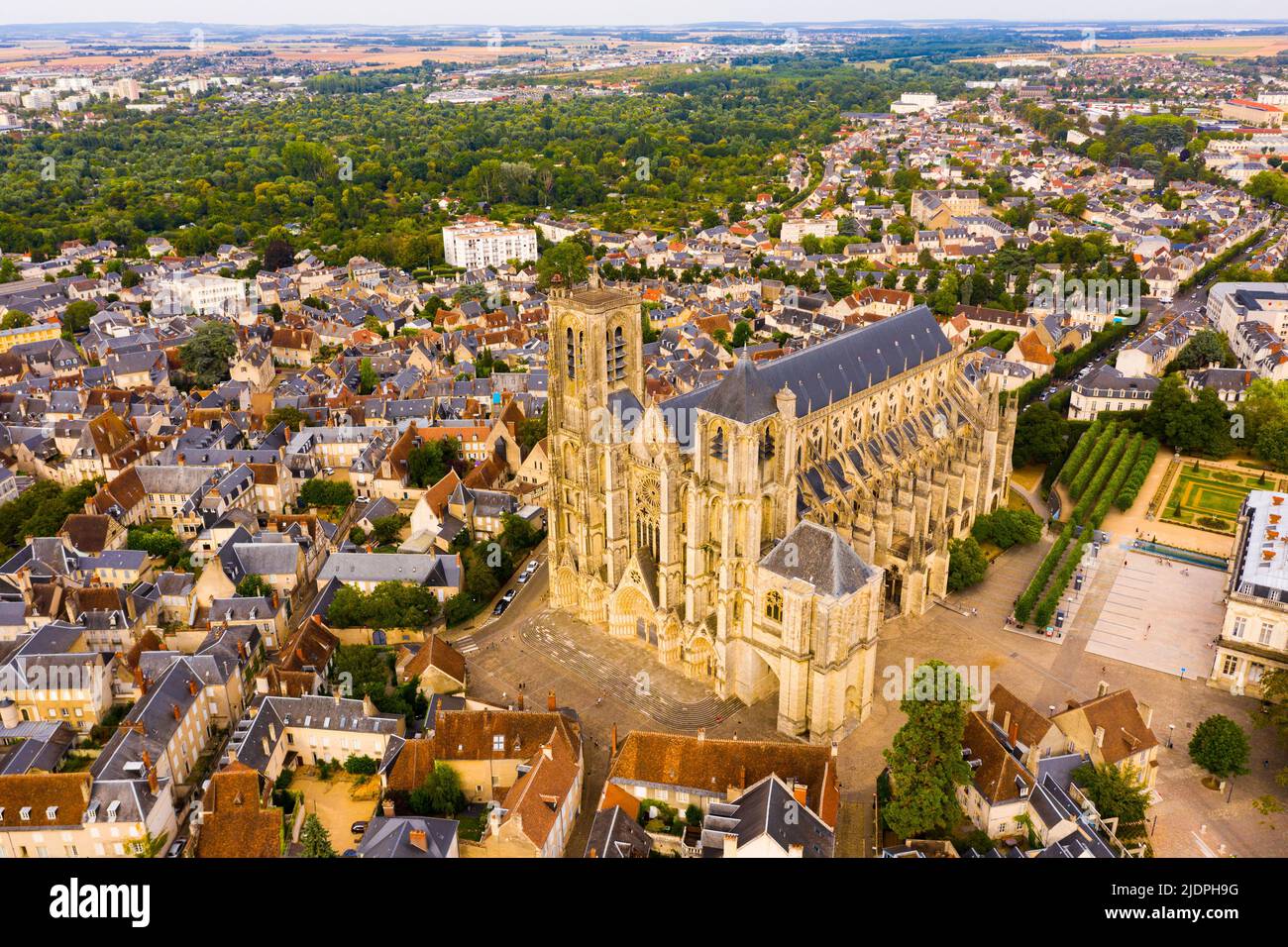 Bourges cathedral aerial hi-res stock photography and images - Alamy