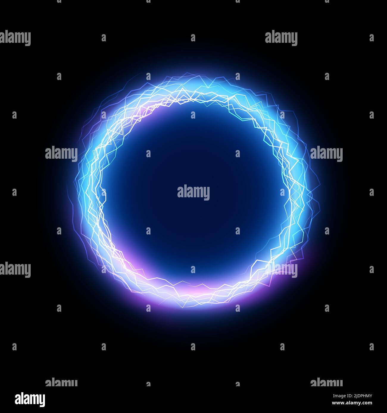 Electric lightning ball energy magic effect burst sphere. Vector power