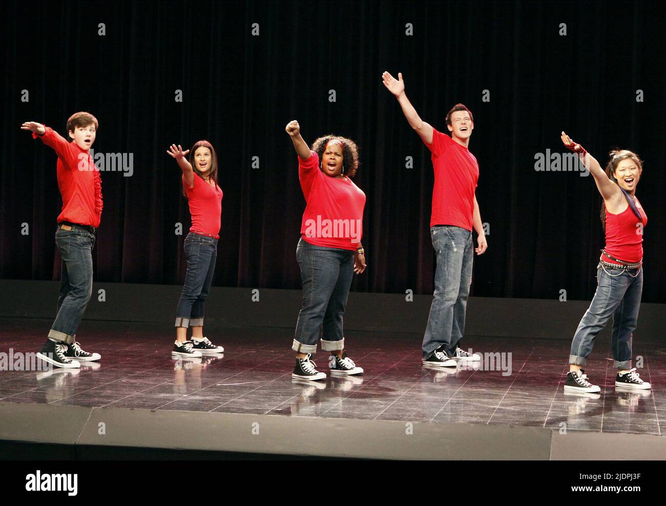 COLFER,MICHELE,RILEY,MONTEITH,USHKOWITZ, GLEE, 2009, Stock Photo