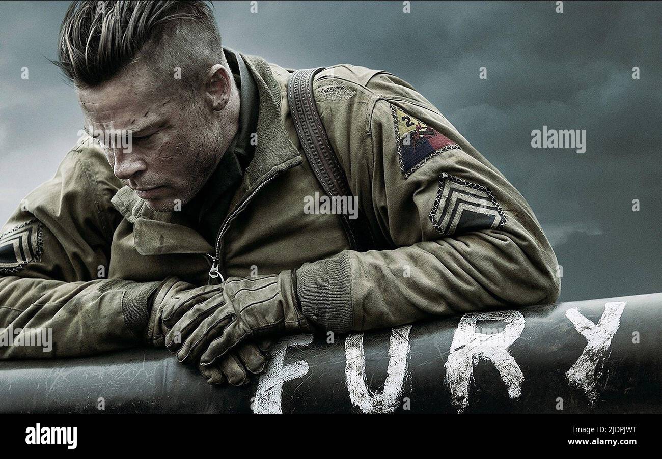 BRAD PITT, FURY, 2014 Stock Photo - Alamy, image size:1300x902
