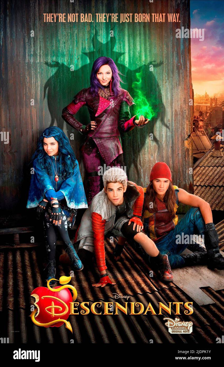 CARSON,CAMERON,BOYCE,POSTER, DESCENDANTS, 2015, Stock Photo