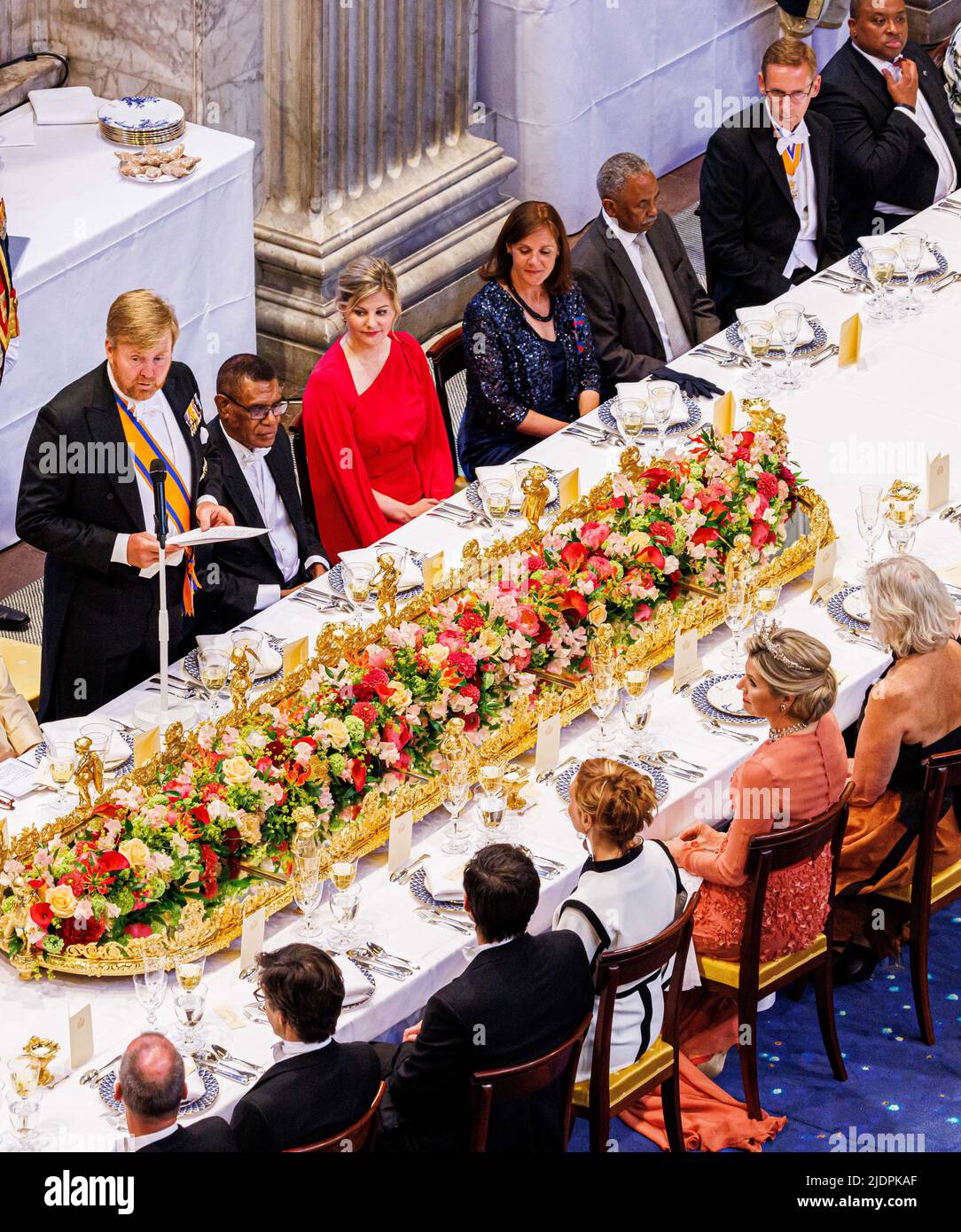 King Willem-Alexander and Queen Maxima attending the dinner for the ...