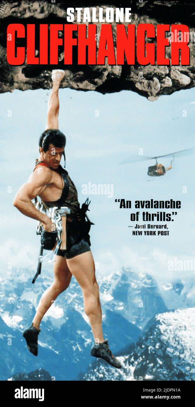 SYLVESTER STALLONE POSTER, CLIFFHANGER, 1993 Stock Photo