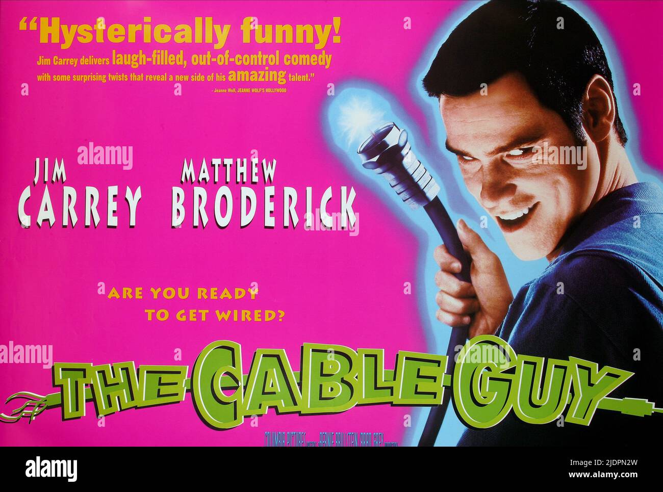 JIM CARREY FILM POSTER, THE CABLE GUY, 1996 Stock Photo Alamy